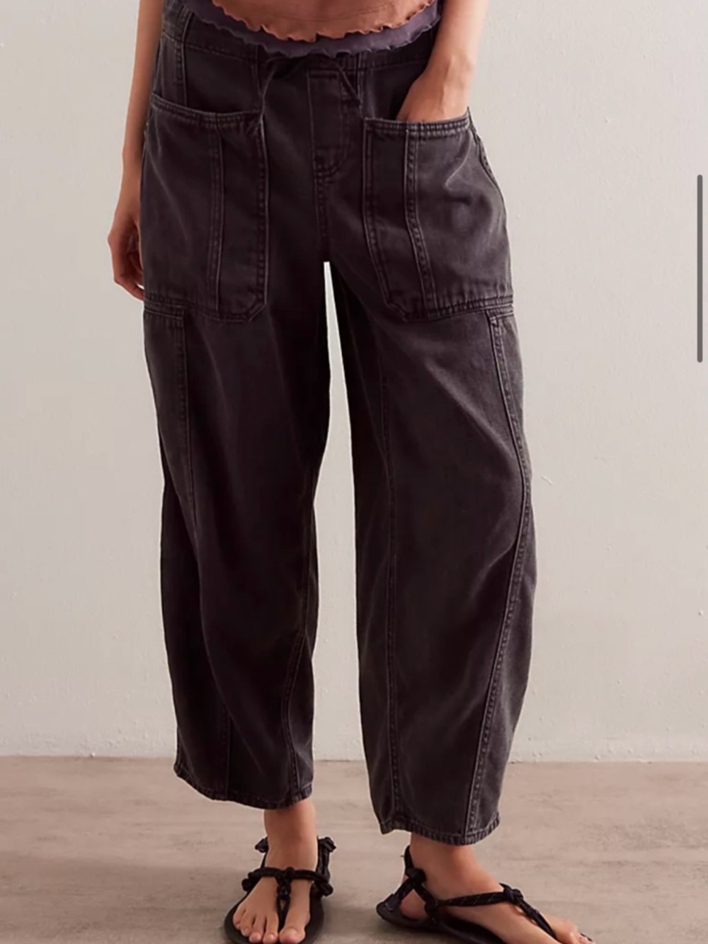 New Pull-On Barrel Jeans